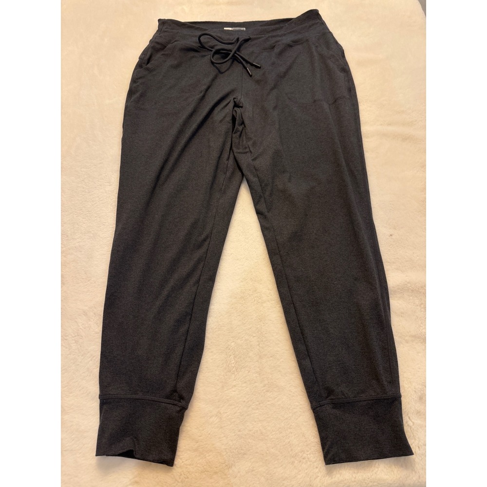 Lole Womens Dark Gray Heather Jogger Pants Drawstring Activewear Size L